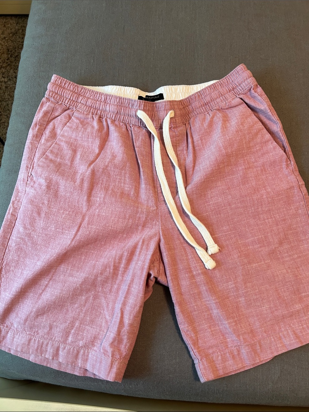 Banana Republic Men's Elastic waist Cotton Drawstring Shorts- 2 pairs